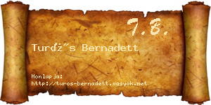 Turós Bernadett névjegykártya